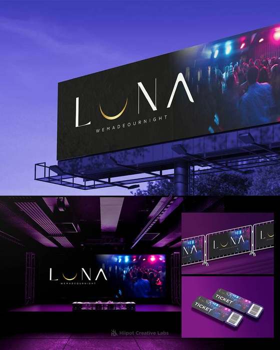 Desain logo LUNA nightclub Jambi oleh Hiipot Creative Labs