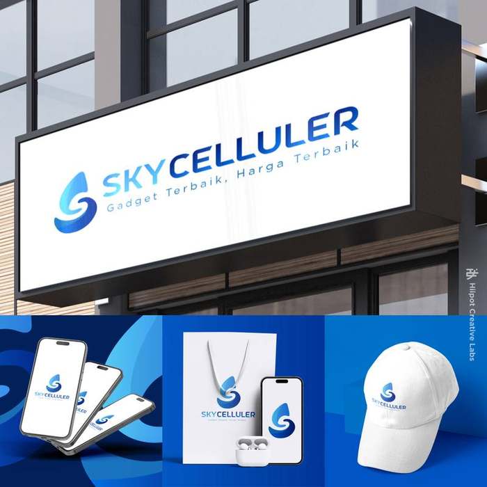 Desain logo Sky Celluler toko handphone oleh Hiipot Creative Labs