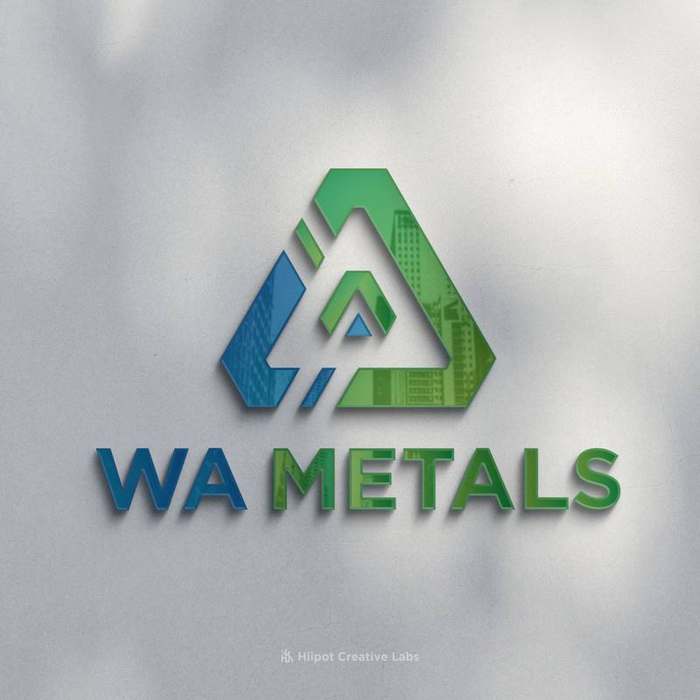 Desain logo WA Metals perusahaan tambang Australia oleh Hiipot Creative Labs